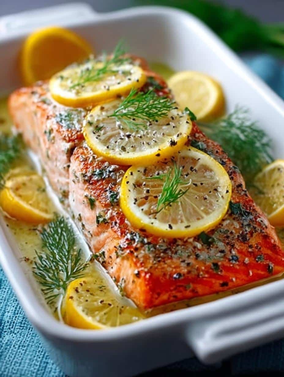 Baked Salmon with Lemon Dill Butter: A Delightful Recipe - Baked Salmon with Lemon - additional detail
