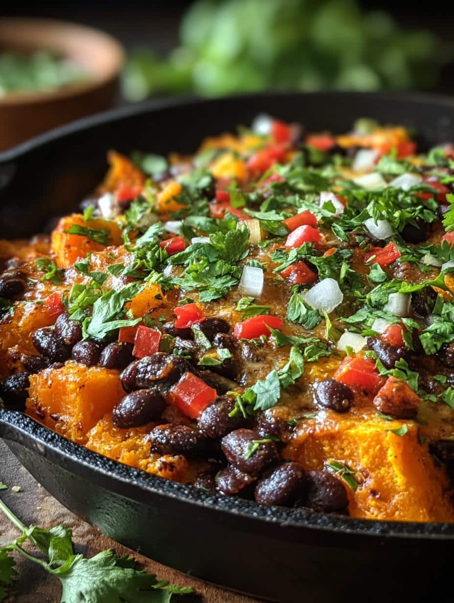Butternut Squash Black Bean Enchilada Skillet Delight - Butternut Squash Black Bean - main visual representation
