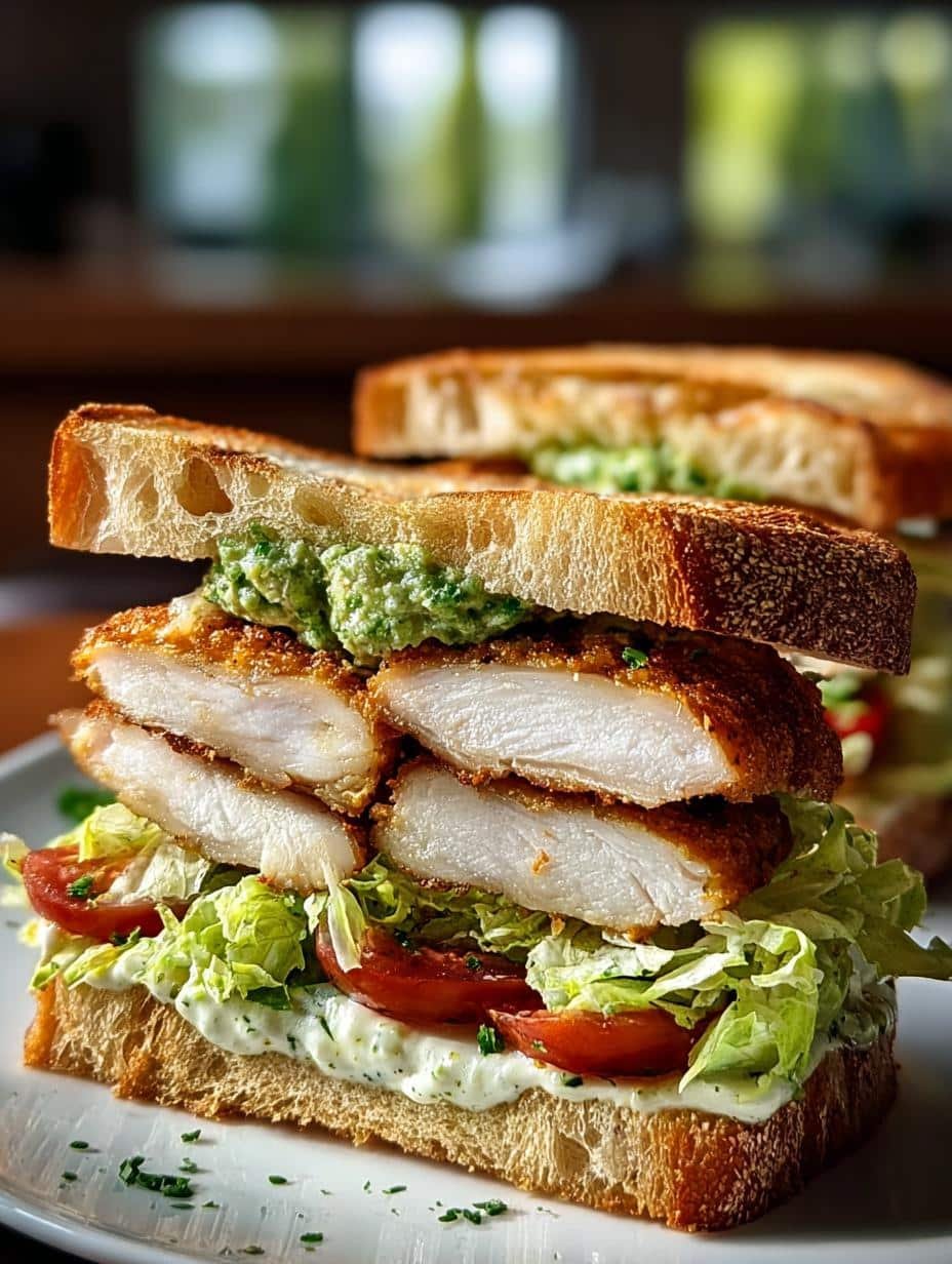 Delicious Chicken Caesar Sandwiches in 30 Minutes - Chicken Caesar Sandwiches - main visual representation