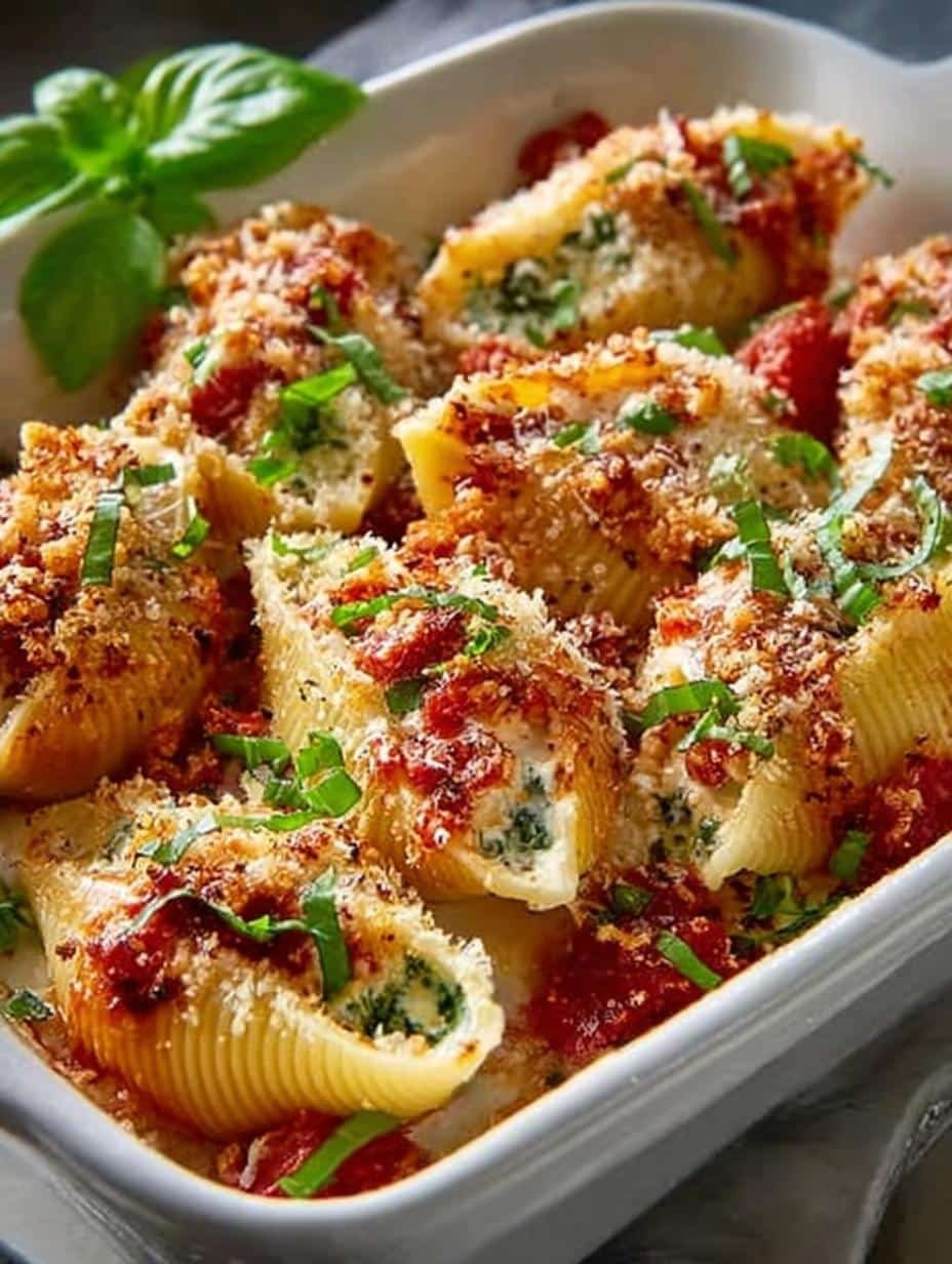 Chicken Parmesan Stuffed Shells