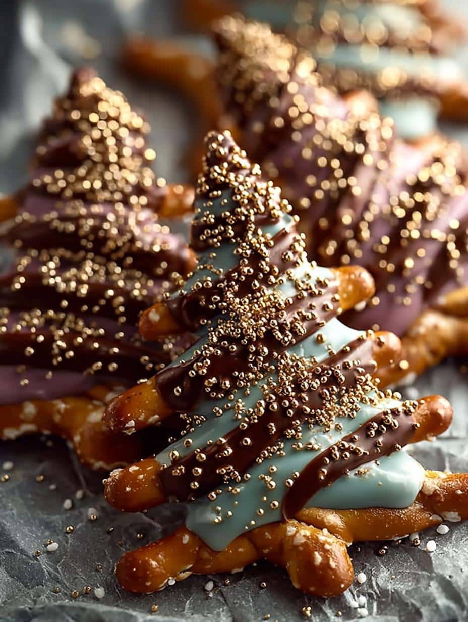 Chocolate Pretzel Trees Festive: 7 Sweet Treats to Make - Chocolate Pretzel Trees Festive - additional detail