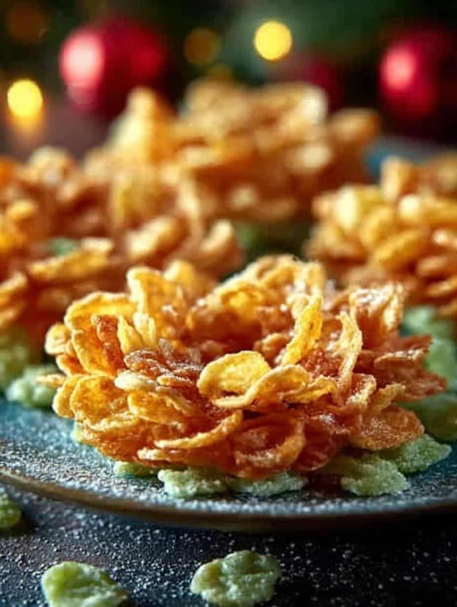 Christmas Cornflake Wreaths: 12 Festive Treats to Enjoy - Christmas Cornflake Wreaths - additional detail