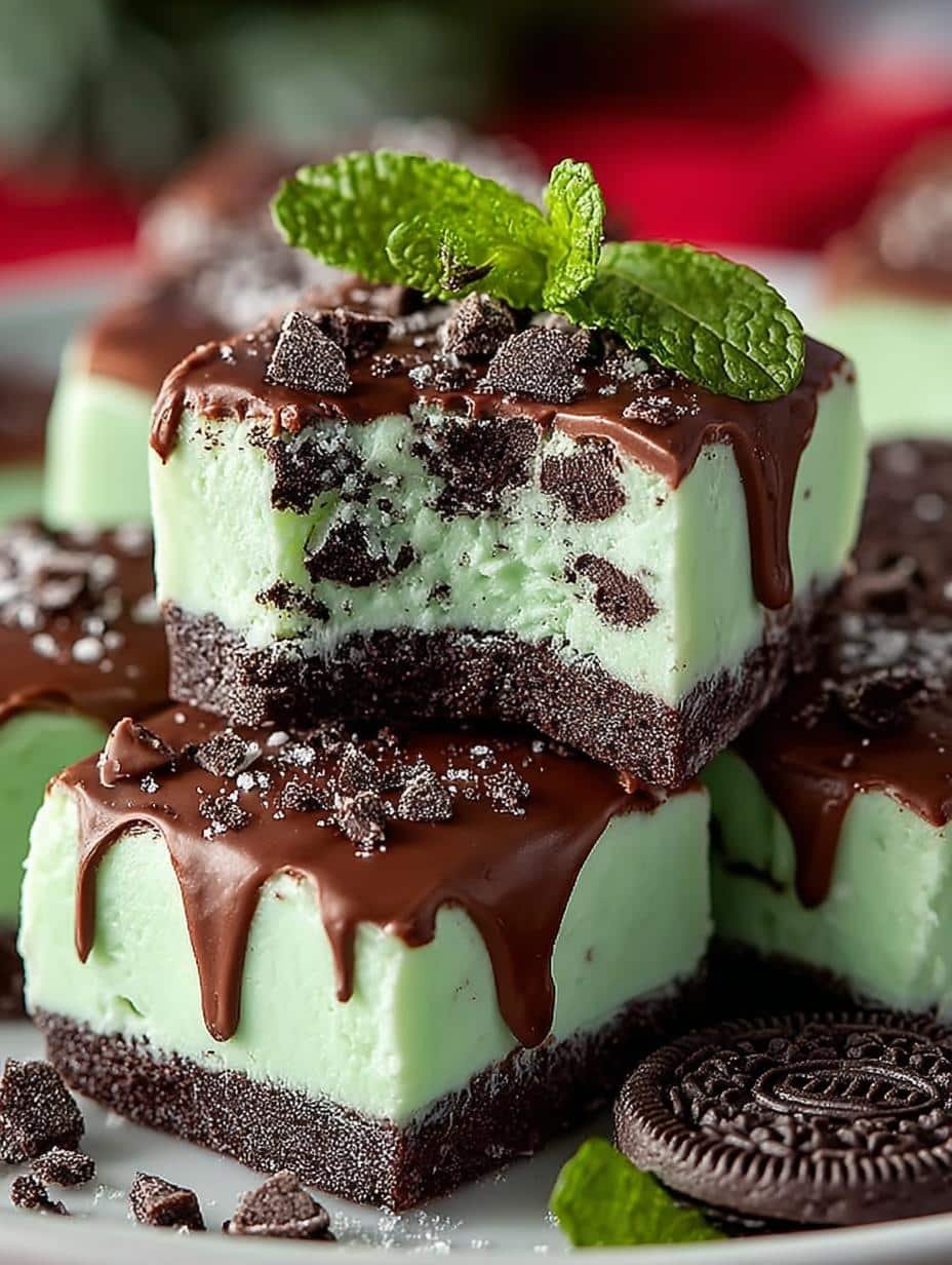 Christmas Mint Oreo Fudge