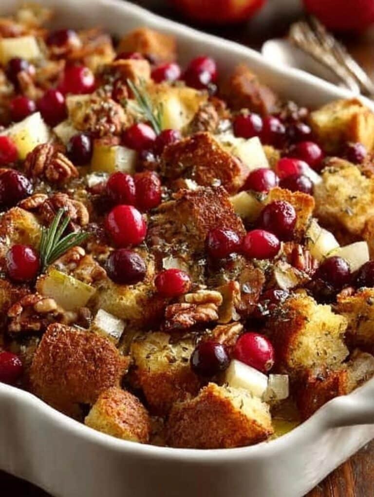 Cranberry Apple Walnut Stuffing