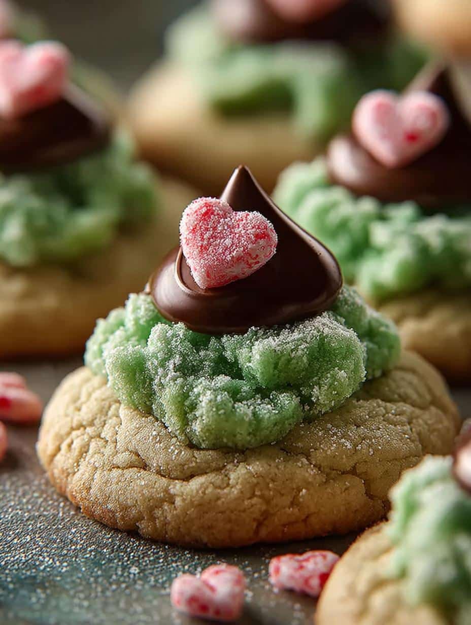 Grinch Cookies Hershey Kiss
