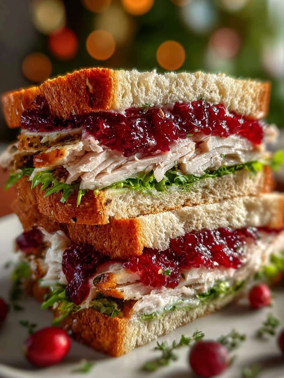 Delicious Leftover Turkey Cranberry Sandwich Recipe - Leftover Turkey Cranberry Sandwich - additional detail