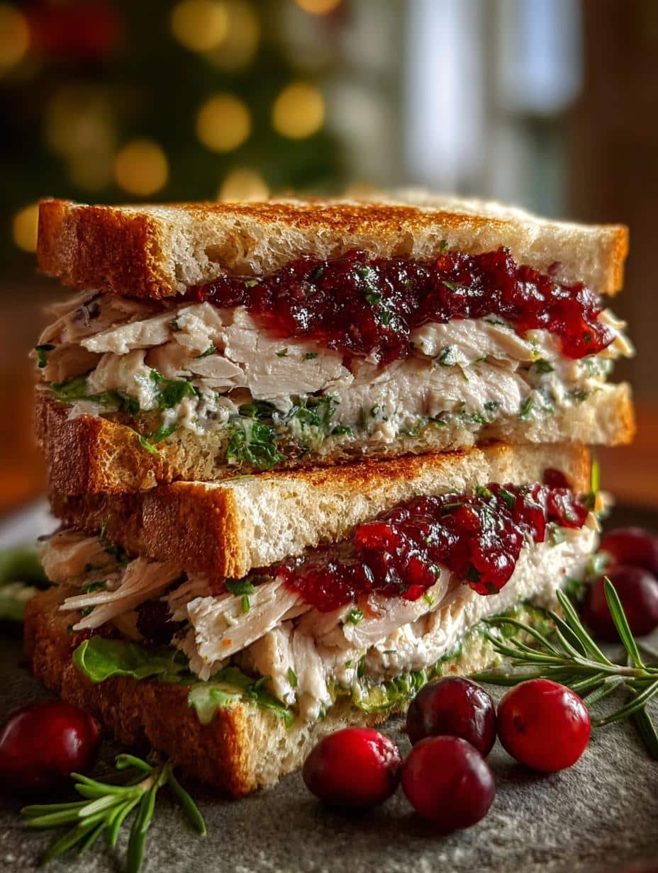 Leftover Turkey Cranberry Sandwich