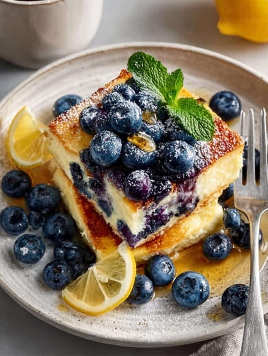 Lemon Blueberry Buttermilk Sheet: 12 Fluffy Pancakes Recipe - Lemon Blueberry Buttermilk Sheet - additional detail