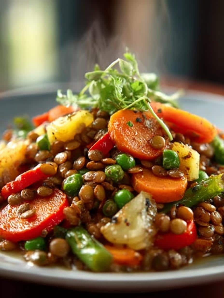 Lentil Vegetable Stir Fry