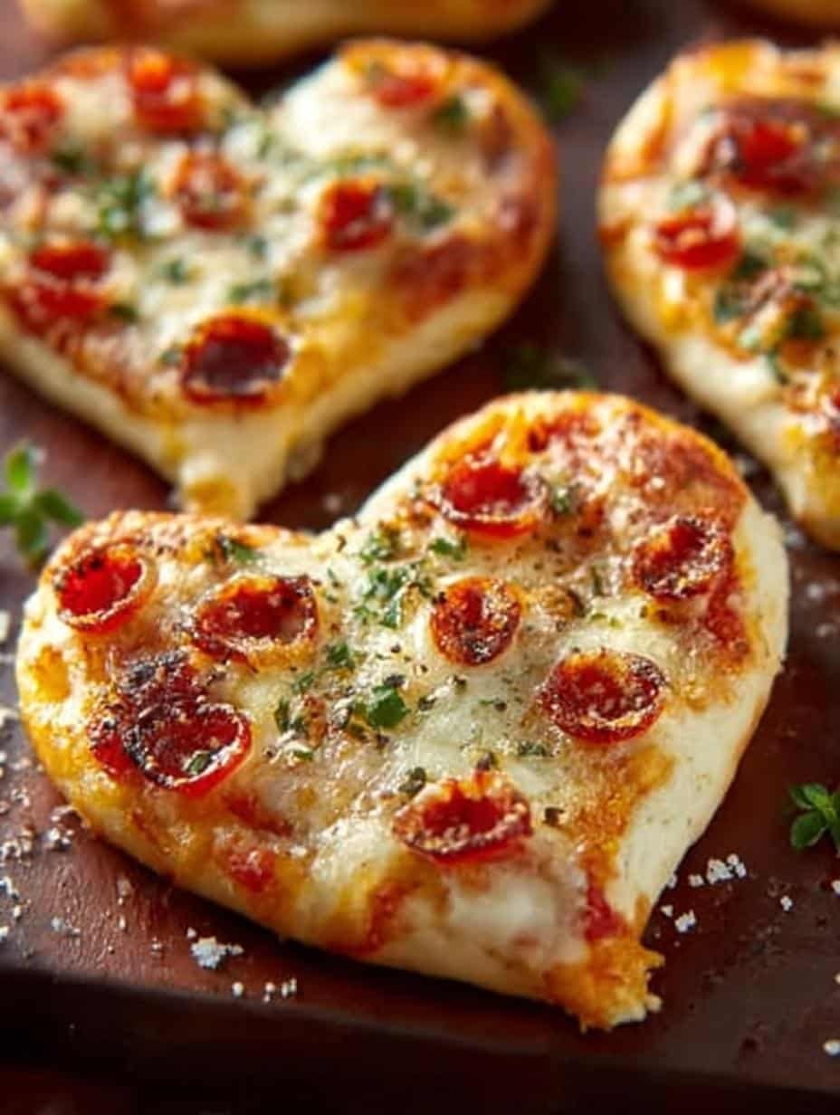 Mini Heart Shaped Pizzas: 7 Romantic Recipes for Love - Mini Heart Shaped Pizzas - additional detail