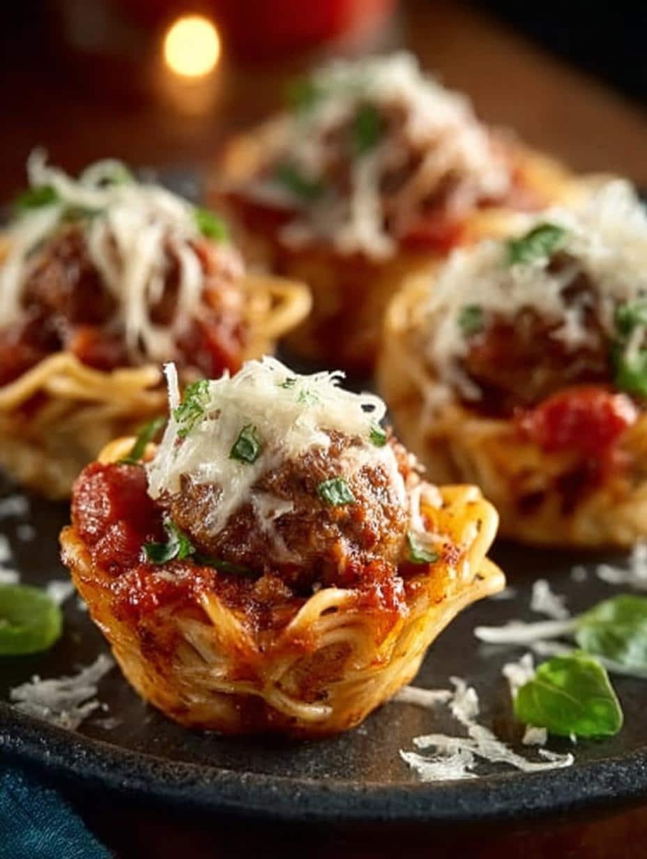 Delicious Mini Meatball Pasta Cups for Every Occasion - Mini Meatball Pasta Cups - main visual representation