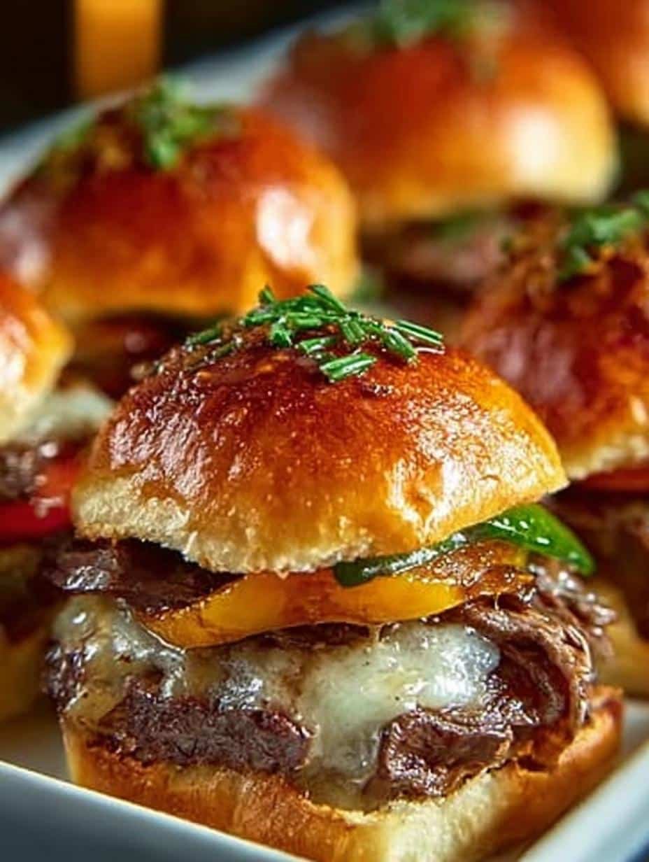 Delicious Philly Cheesesteak Sliders You Must Try - Philly Cheesesteak Sliders - additional detail