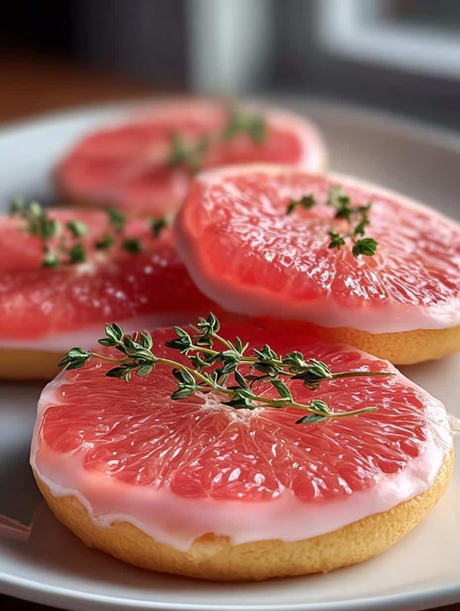 Pink Grapefruit Thyme Vegan Shortbread Cookie Bliss - Pink Grapefruit Thyme Vegan - additional detail