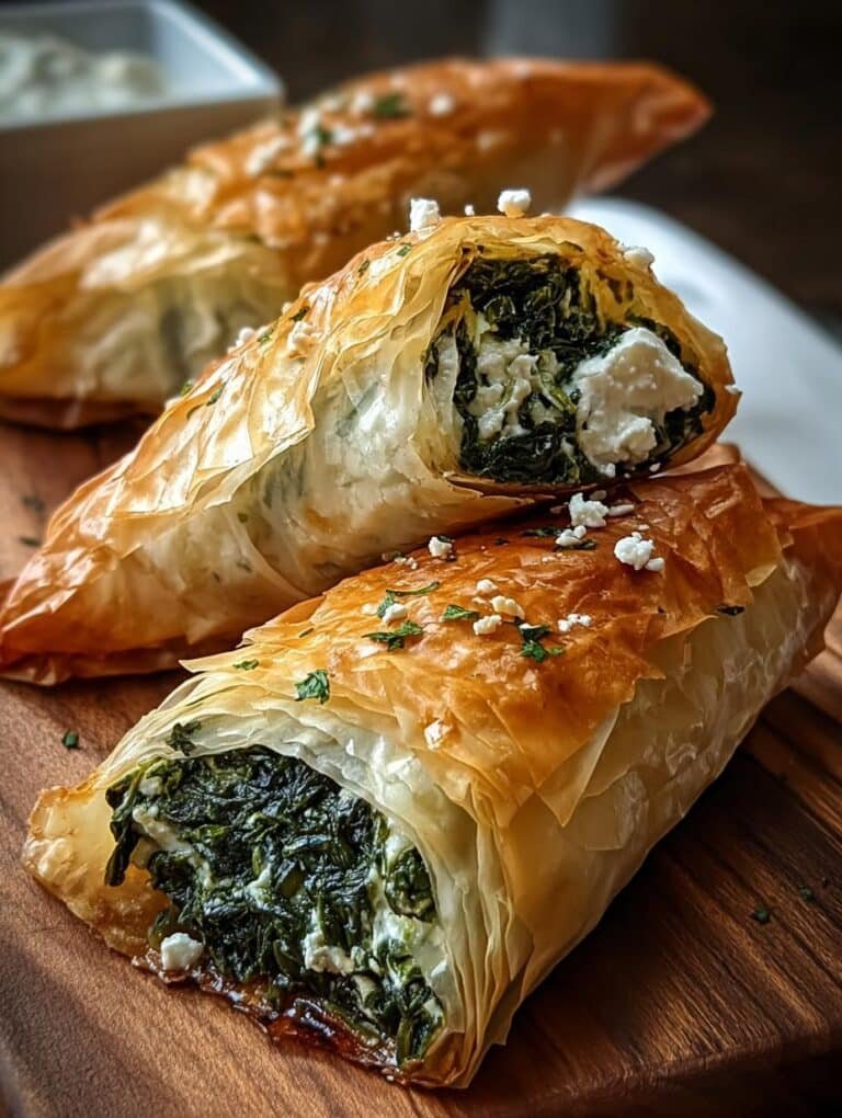 Rice Paper Spanakopita