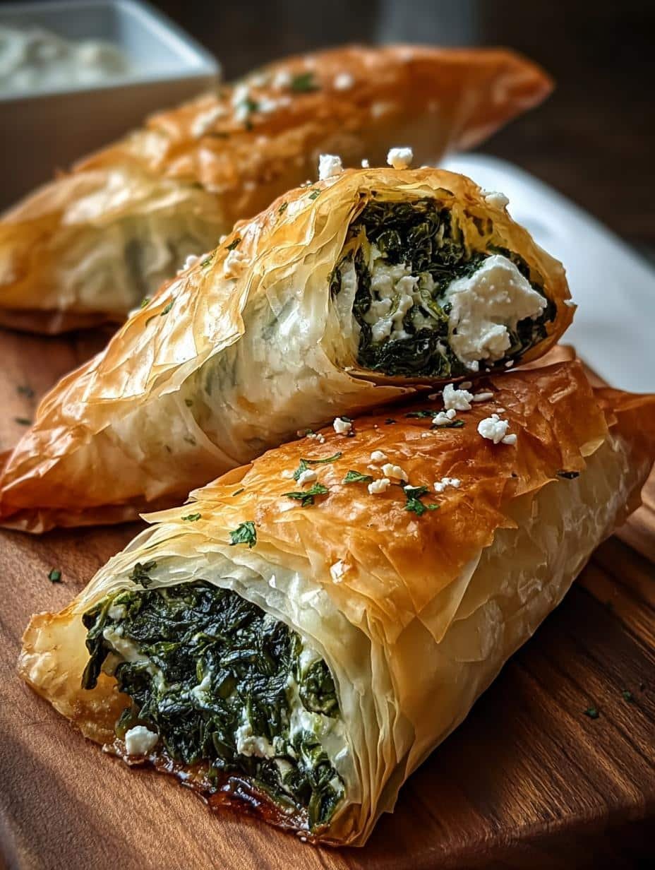 Rice Paper Spanakopita