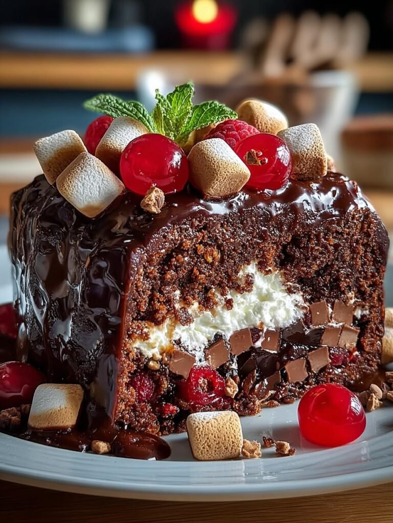 Rocky Road Christmas Pudding