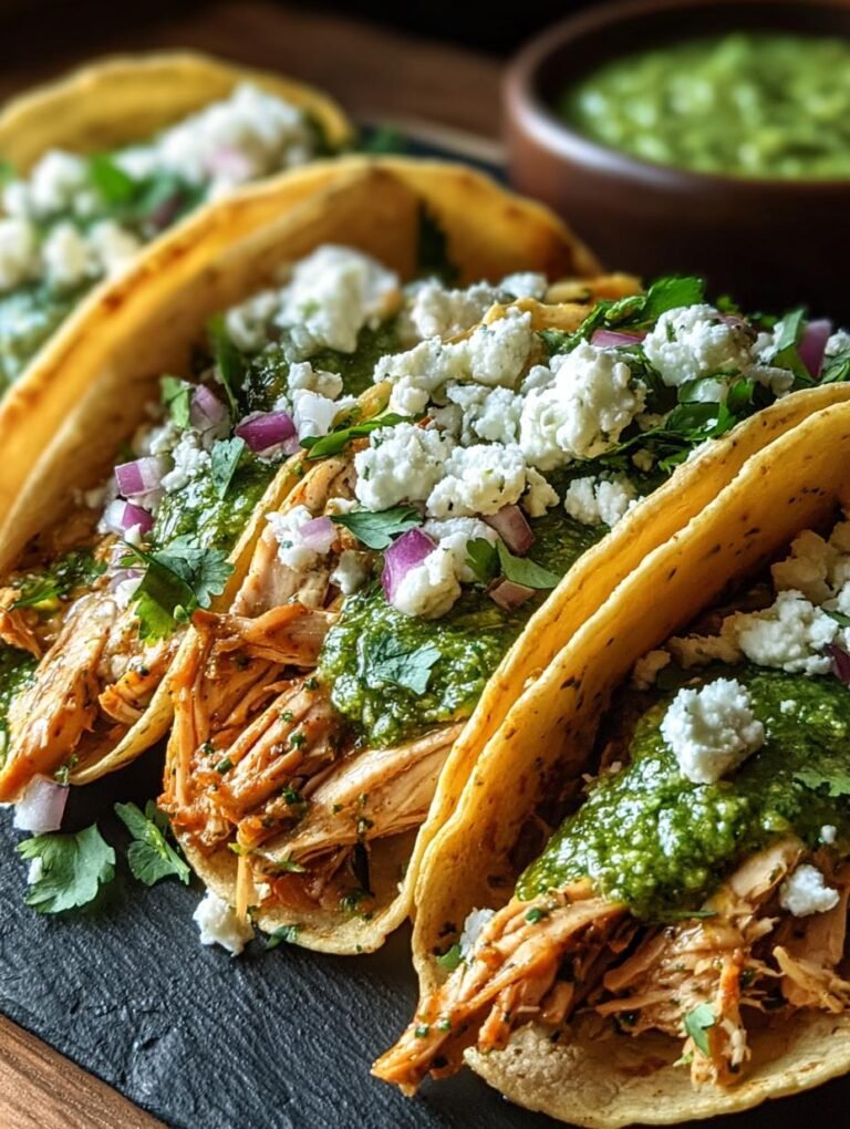 Shredded Chicken Tacos with