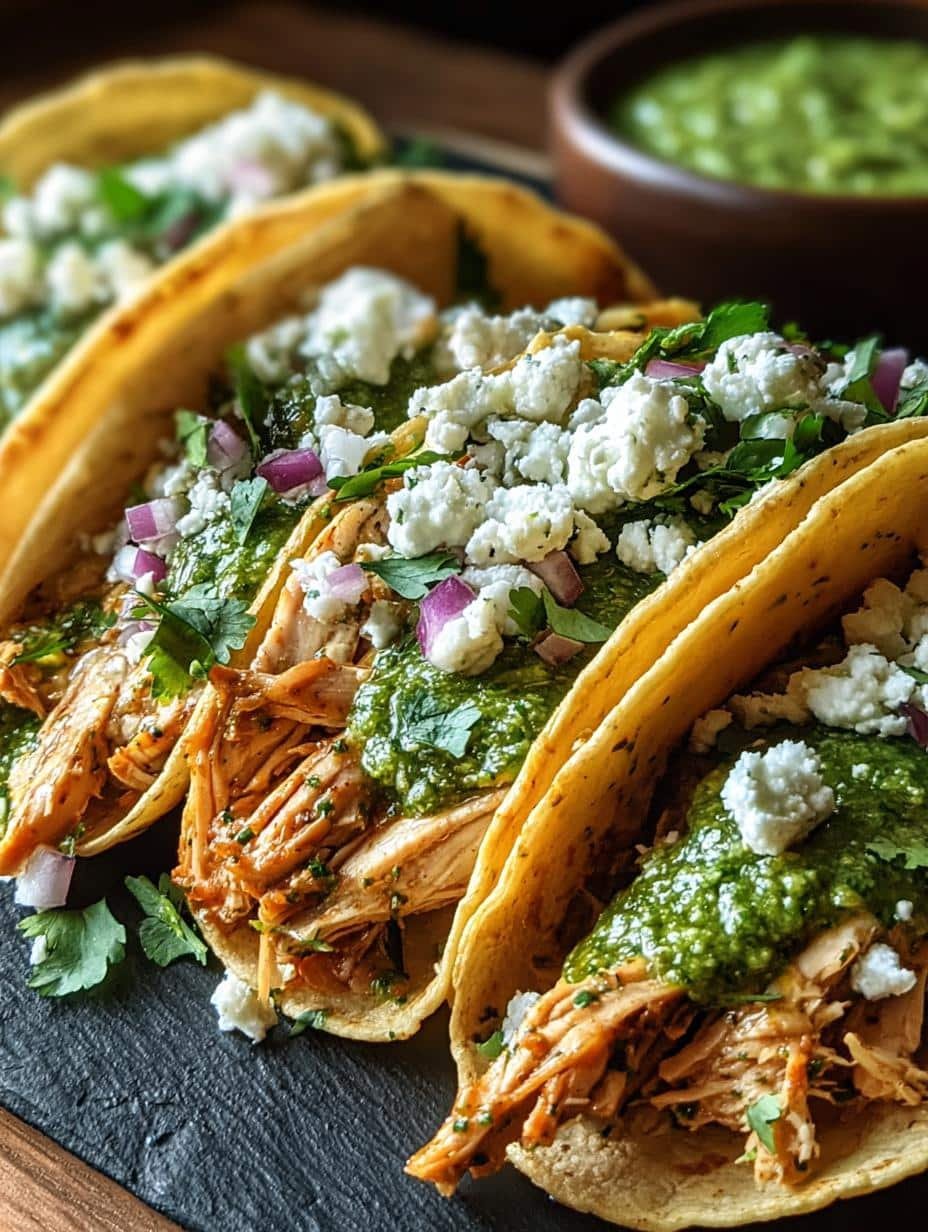 Shredded Chicken Tacos with