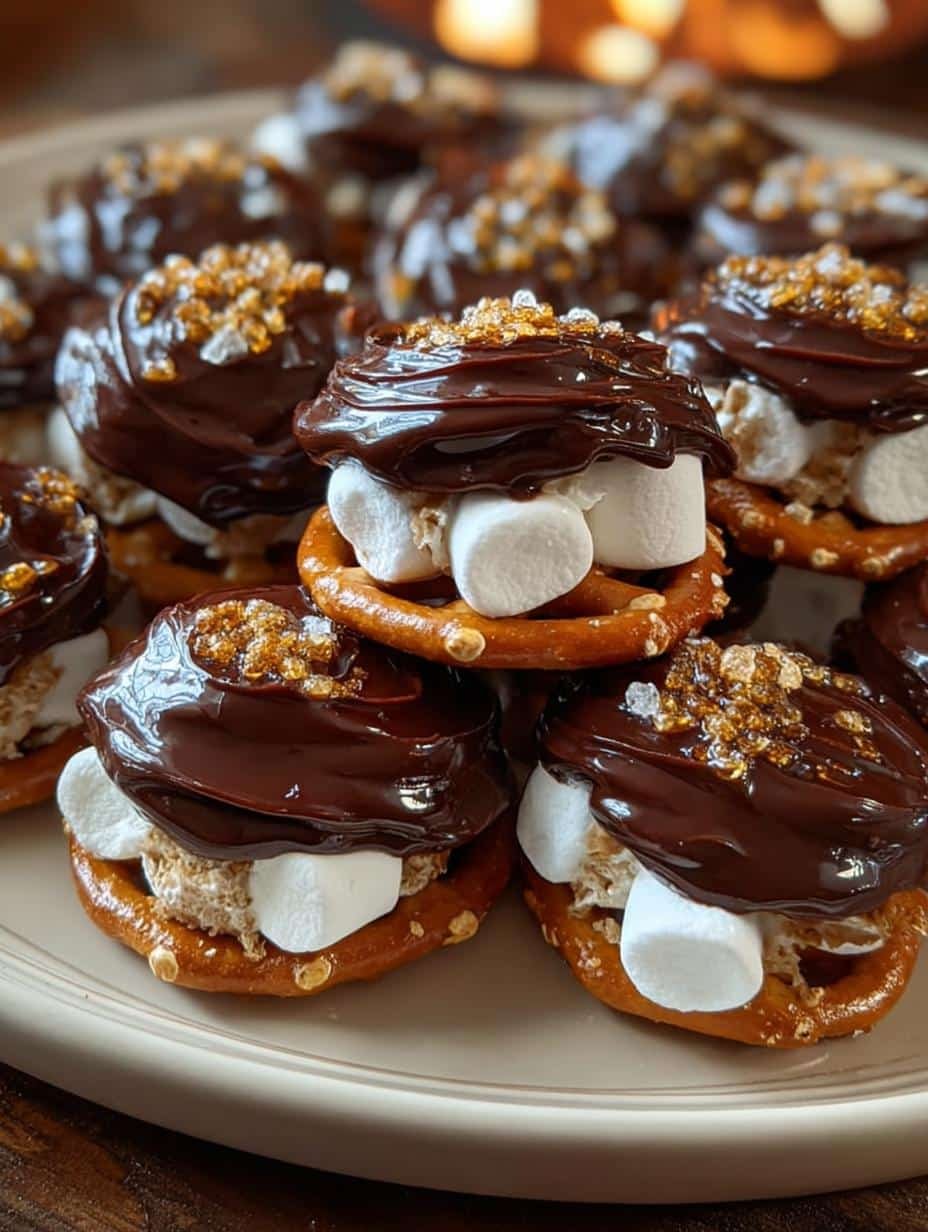 Smores Pretzel Bites Dessert