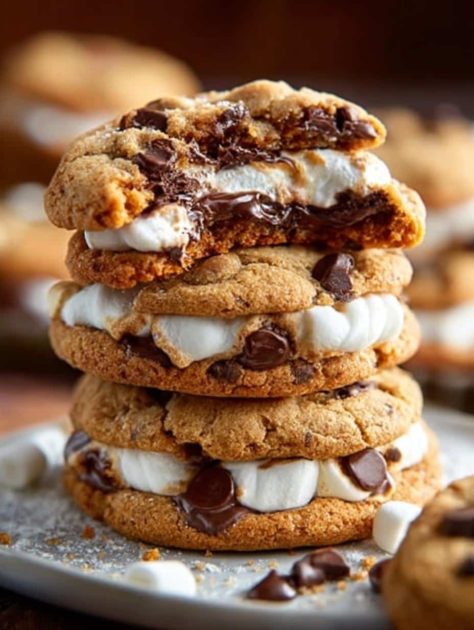 Delicious S'mores Stuffed Cookies Recipe You Must Try - Smores Stuffed Cookies - main visual representation