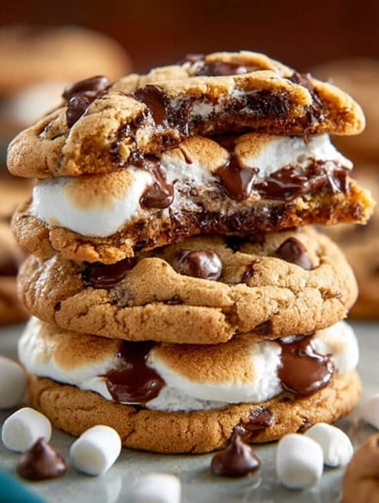 Smores Stuffed Cookies