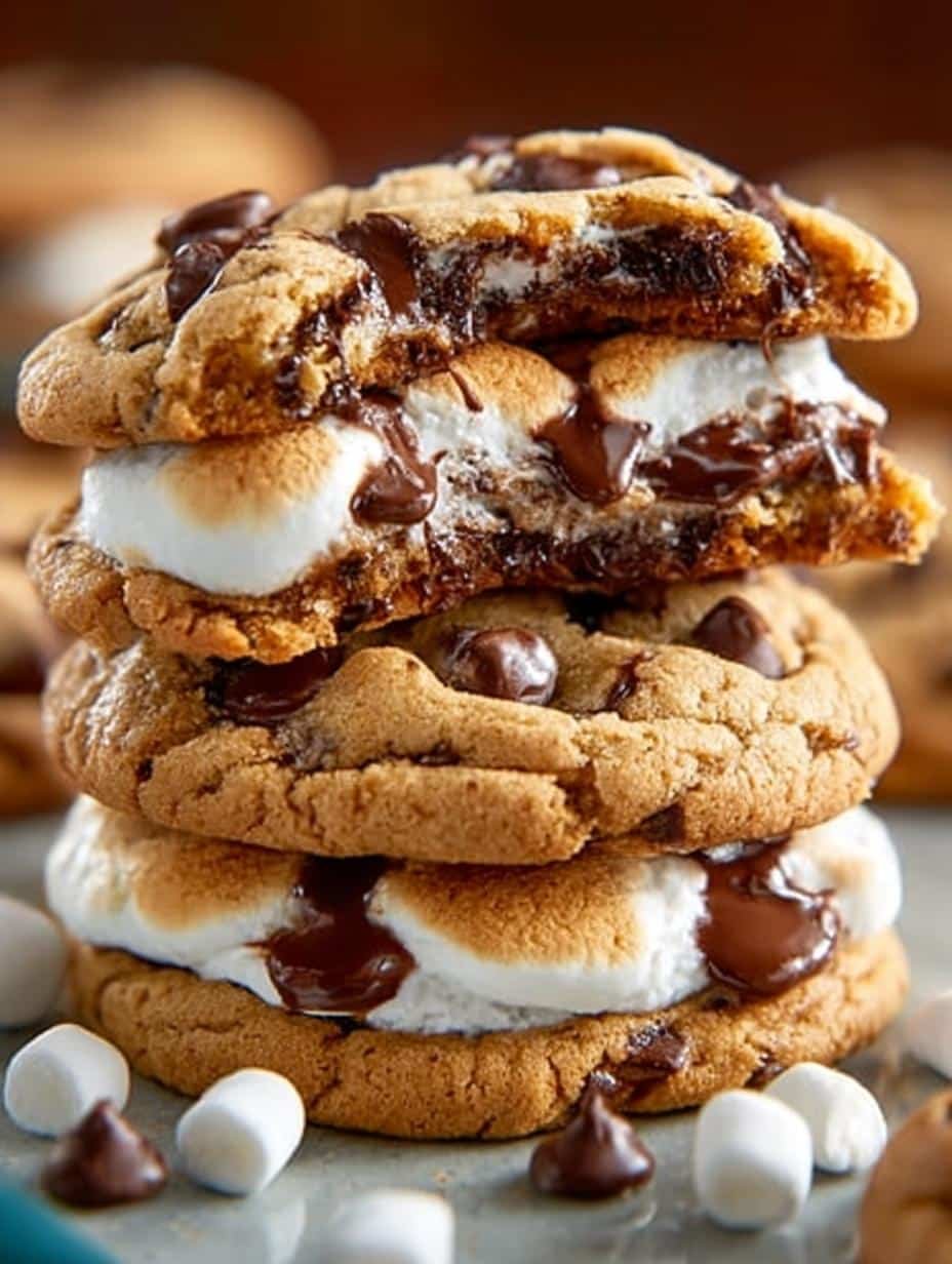 Smores Stuffed Cookies