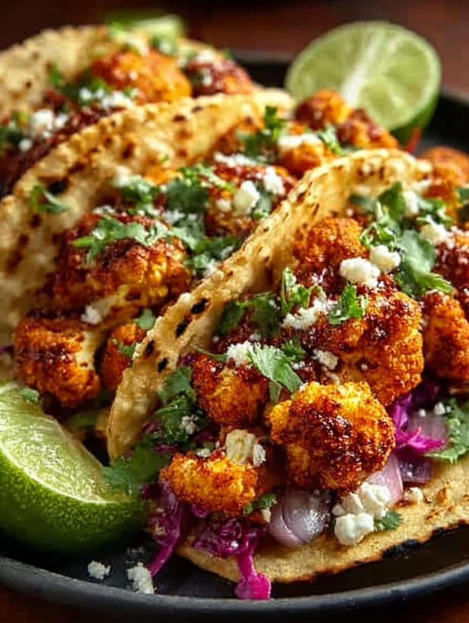 Spicy Roasted Cauliflower Tacos