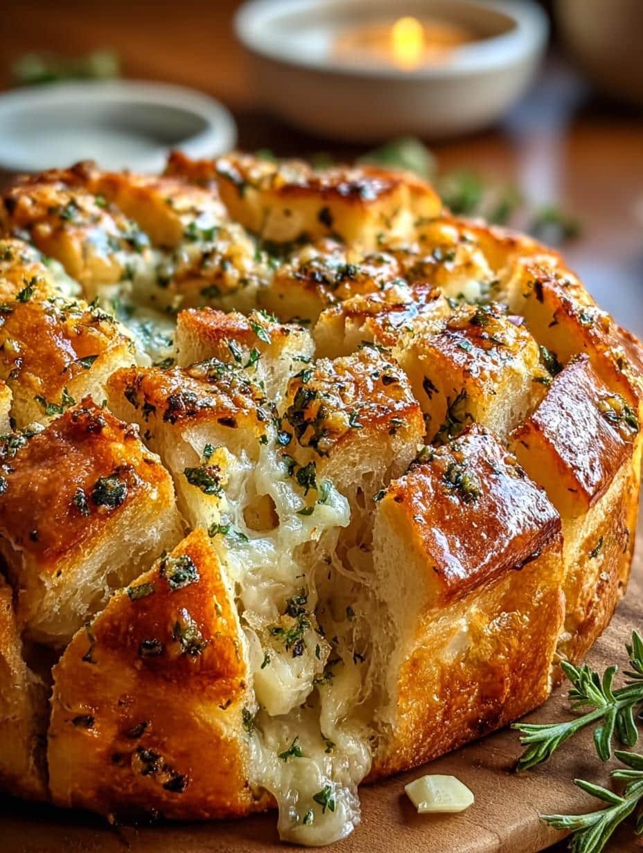 Delicious Vegan Garlic Pull Apart Bread Recipe - Vegan Garlic Pull Apart - additional detail