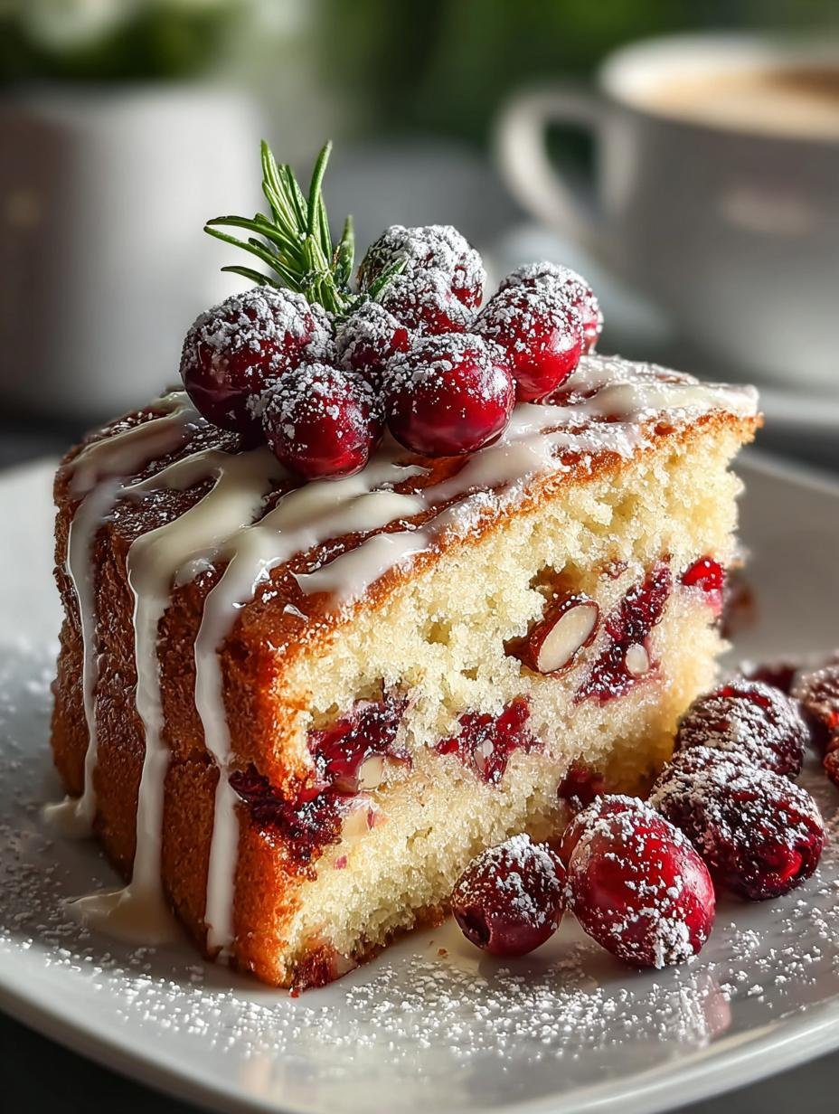 Indulge in This Moist Almond Cranberry Cake Delight - Almond Cranberry Cake Delight - additional detail