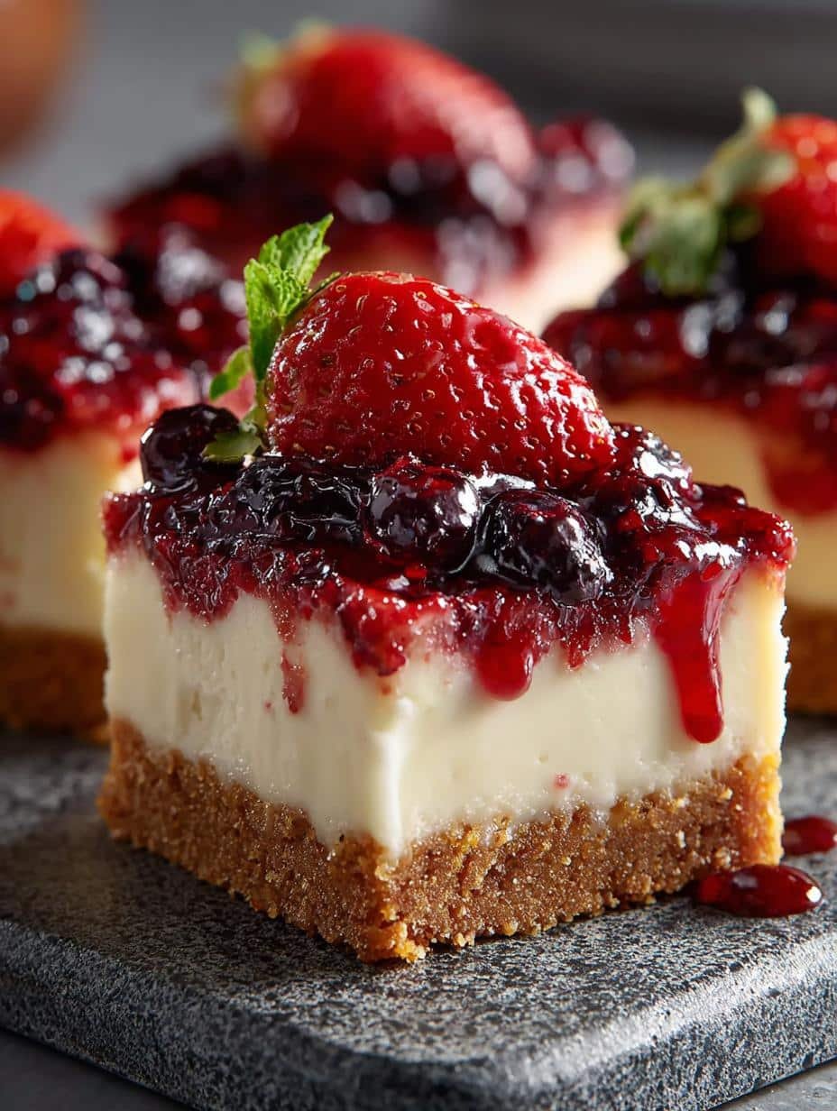 Bake Berry Cheesecake Bars: 5 Layers of Deliciousness - Bake Berry Cheesecake Bars - additional detail