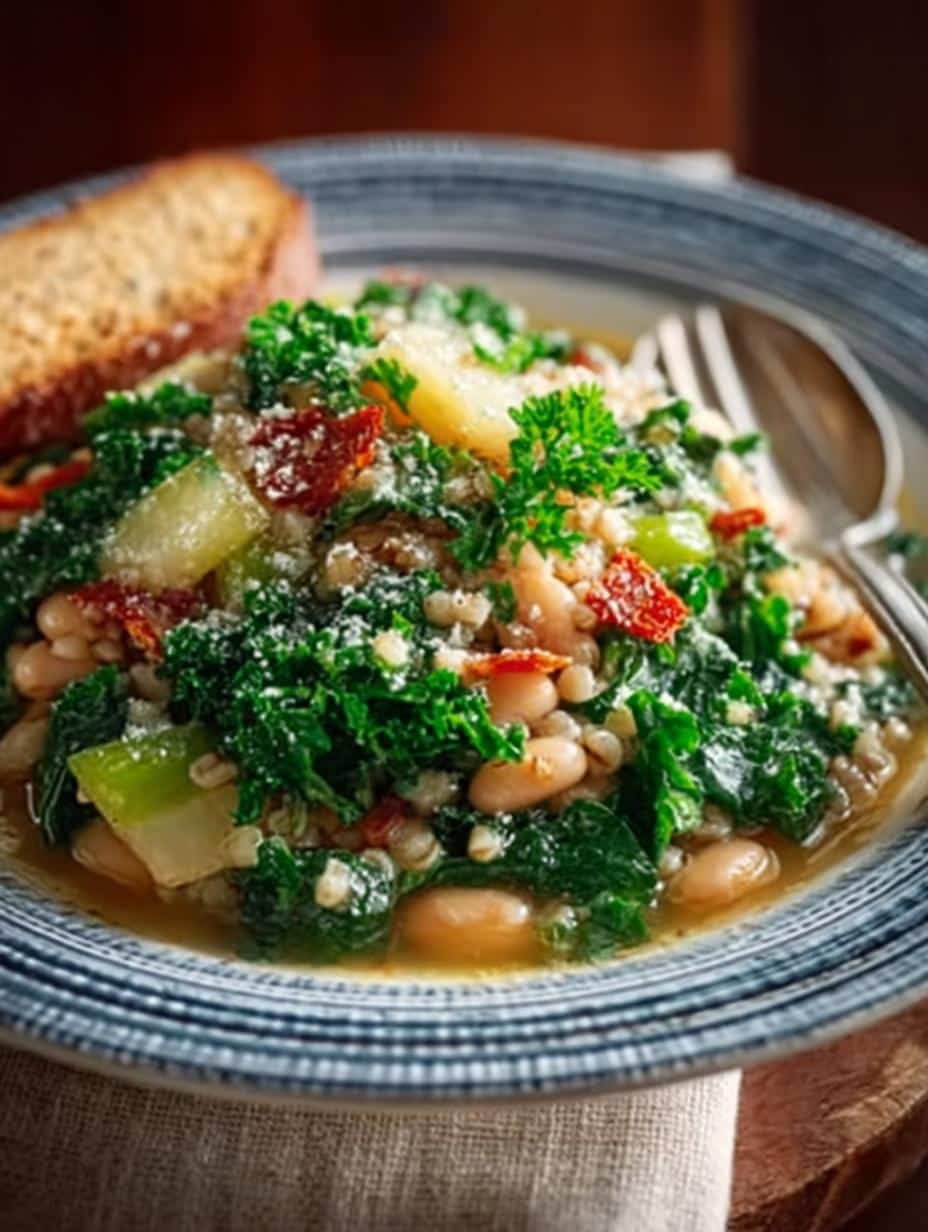 Barley Kale Romano Beans: A Heartwarming Soup Recipe - Barley Kale Romano Beans - additional detail