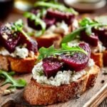 Beet Goat Cheese Crostini