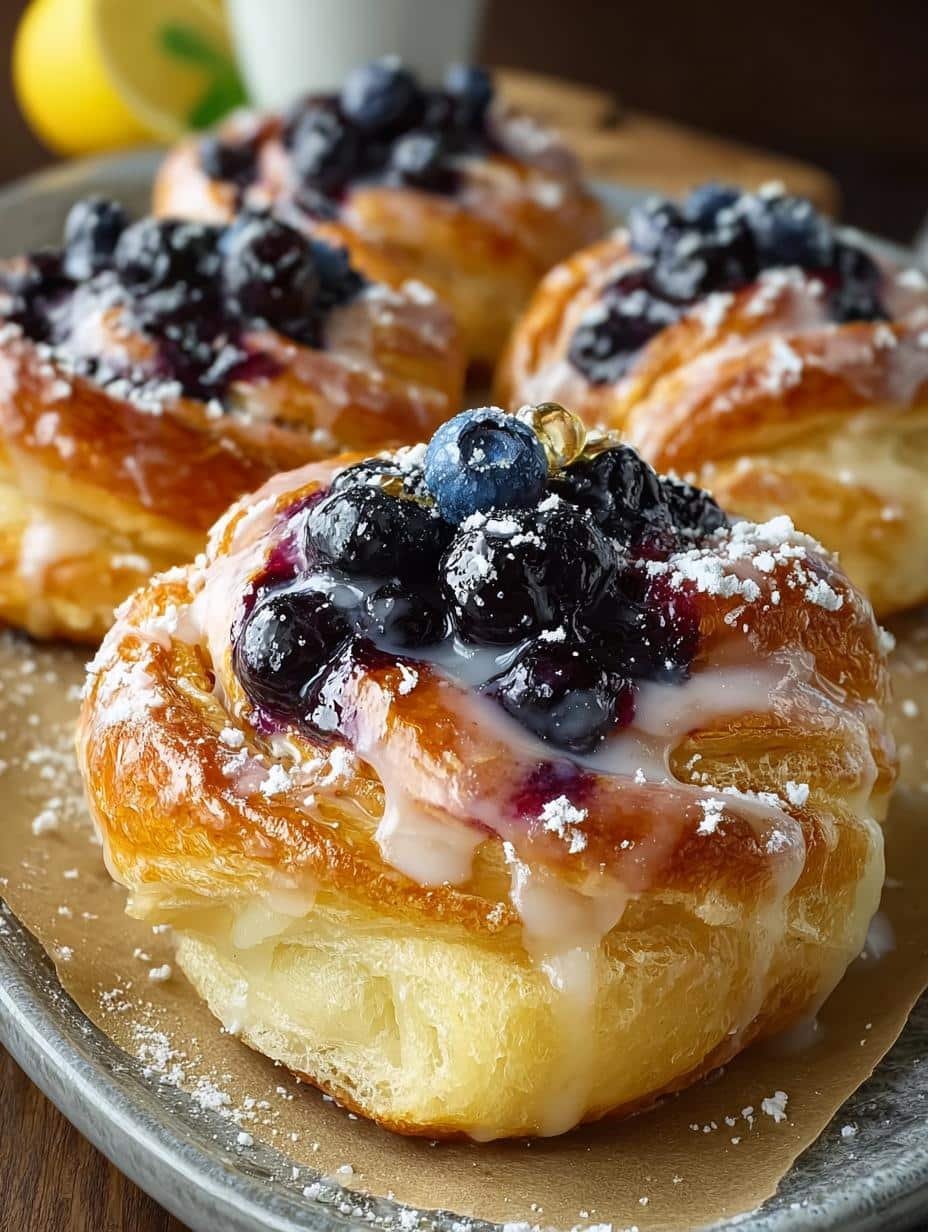 Blueberry Lemon Danish: 12 Irresistible Homemade Treats - Blueberry Lemon Danish - additional detail