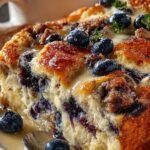 Blueberry Sausage Pancake Casserole