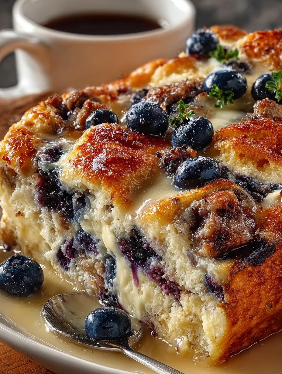 Blueberry Sausage Pancake Casserole