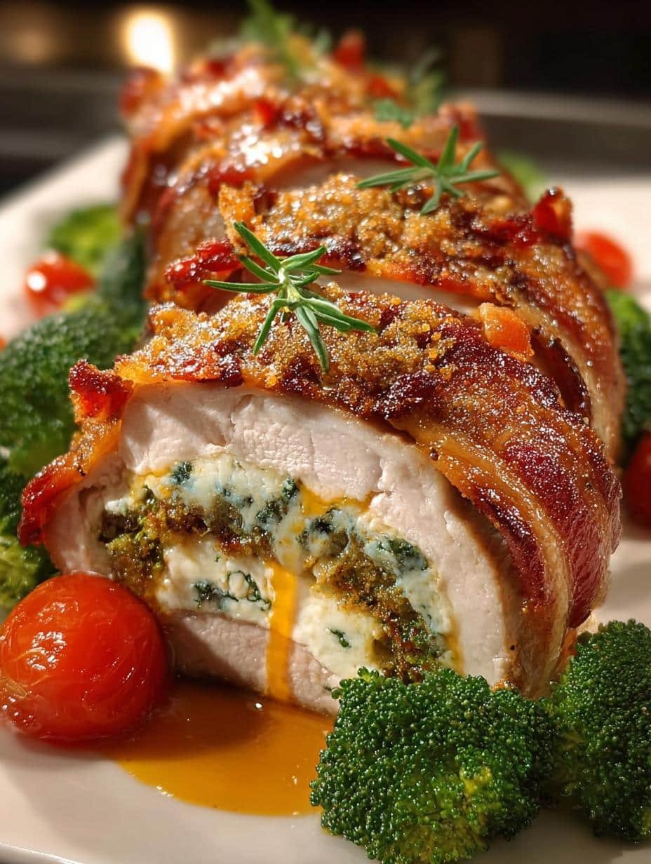 Delicious Broccoli Cheese Stuffed Pork for Dinner - Broccoli Cheese Stuffed Pork - main visual representation