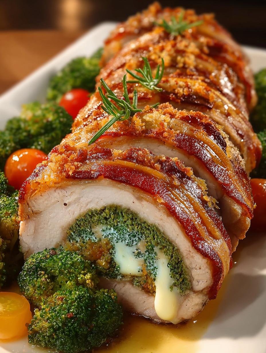 Broccoli Cheese Stuffed Pork