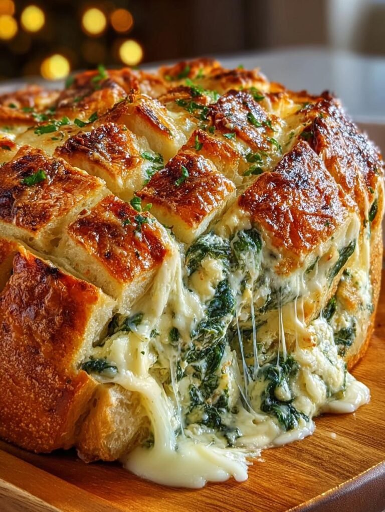 Cheesy Spinach Artichoke Pull