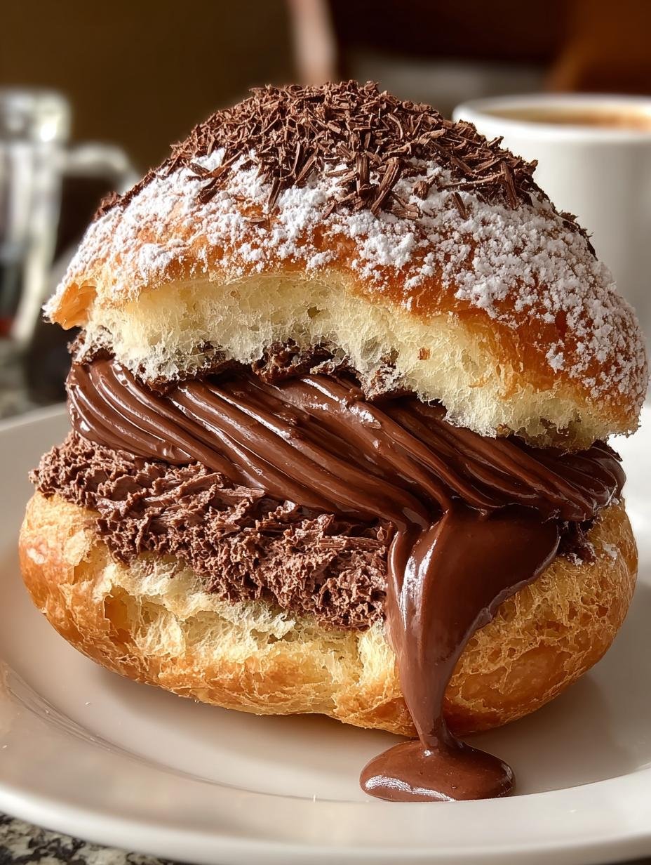 Delicious Chocolate Cream Puffs with Crispy Craquelin - Chocolate Cream Puffs - main visual representation