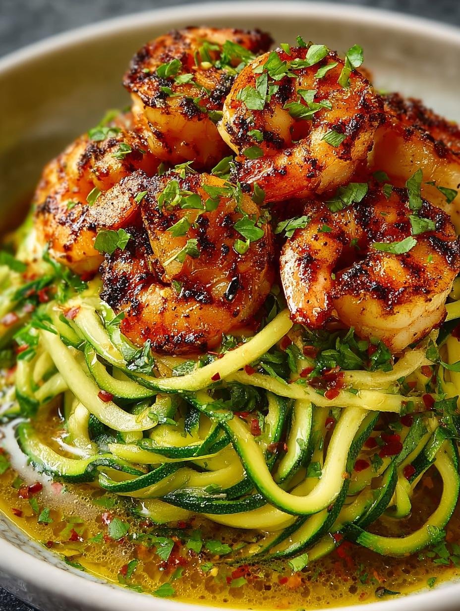 Delicious Citrus Grilled Shrimp Zoodles Dinner Idea - Citrus Grilled Shrimp Zoodles - main visual representation