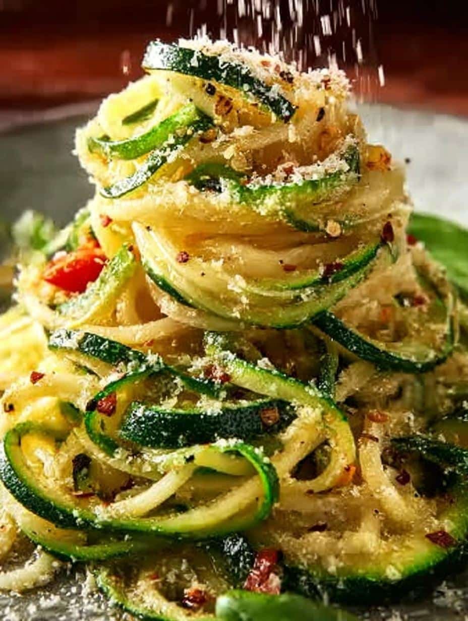Garlic Parmesan Zucchini Noodles