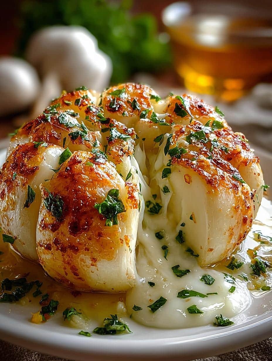 Giant Mozzarella Stuffed Garlic: 8 Cheesy Delights - Giant Mozzarella Stuffed Garlic - main visual representation