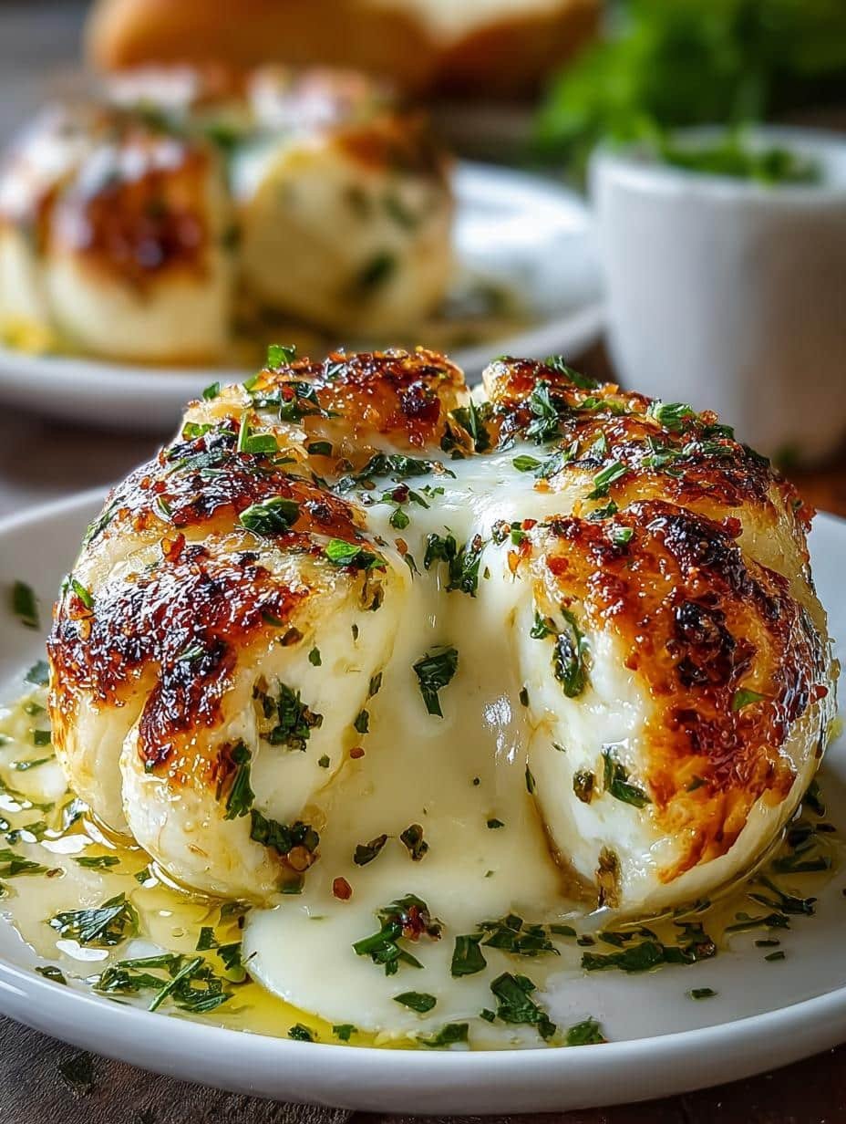 Giant Mozzarella Stuffed Garlic