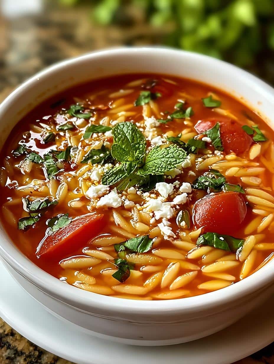 Greek Tomato Orzo Soup
