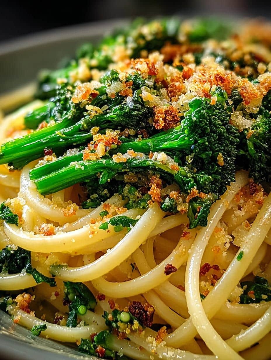Green Olive Linguine with Broccolini: A Vibrant Delight - Green Olive Linguine with - additional detail
