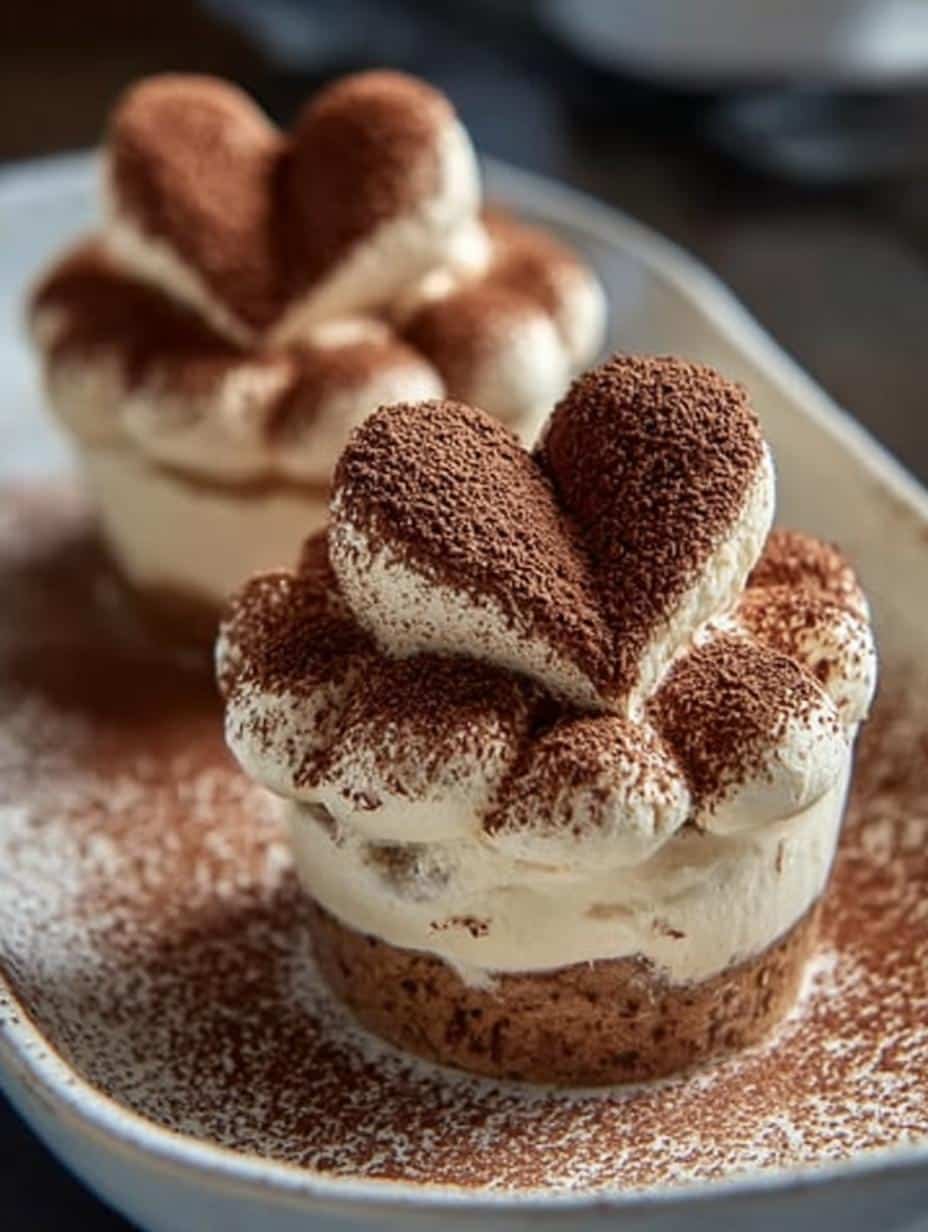 Heart Shaped Tiramisu Cups: 7 Romantic Dessert Ideas - Heart Shaped Tiramisu Cups - additional detail