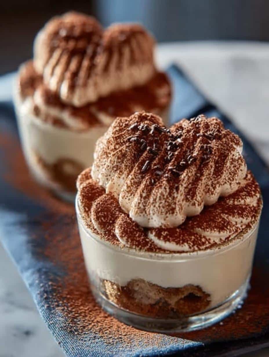 Heart Shaped Tiramisu Cups