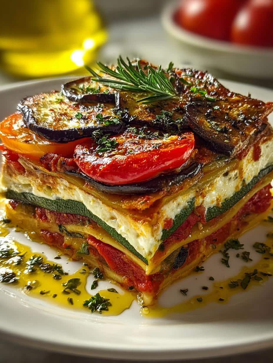 Layered Mediterranean Vegetable Lasagna: 7 Flavorful Layers - Layered Mediterranean Vegetable Lasagna - additional detail