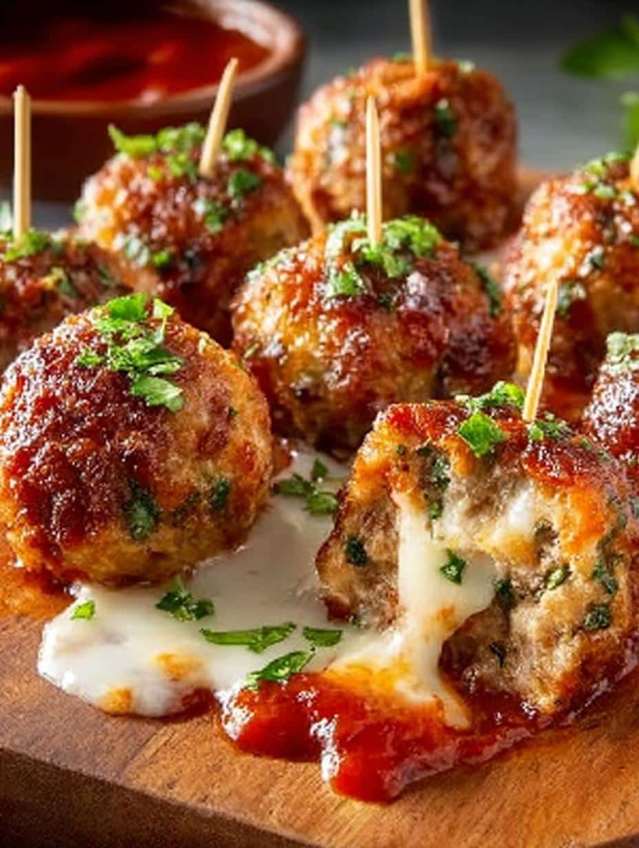 Mini Meatball Marinara Bites