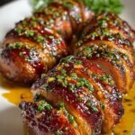 Mustard Hasselback Kielbasa Bites